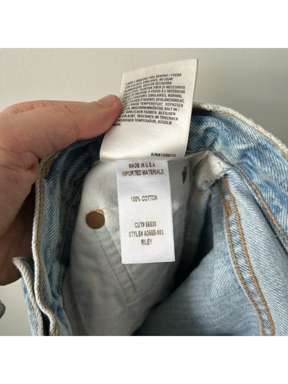 Agolde Riley High Rise Straight Leg Jeans - Picture 4 of 5